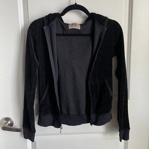 Vintage Juicy Couture Black Zip Up Hoodie, Size S/M